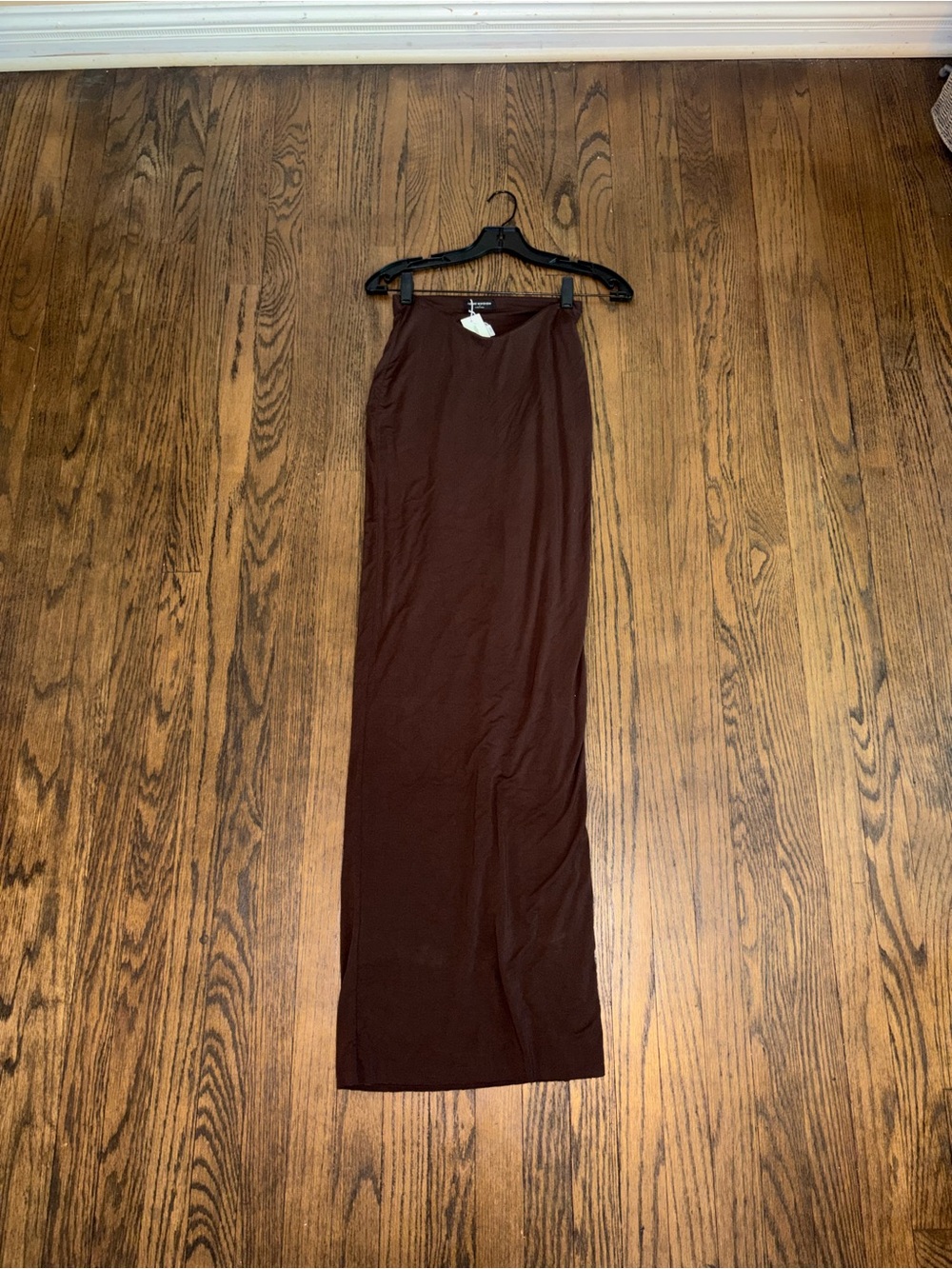 naked wardrobe Chocolate Brown Maxi Skirt